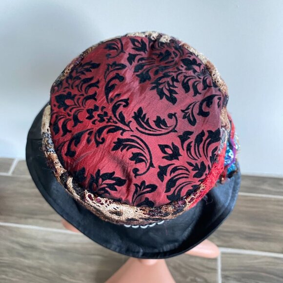 One Of A Kind Hand Made Mixed Media Bucket Hat New - Picture 7 of 13